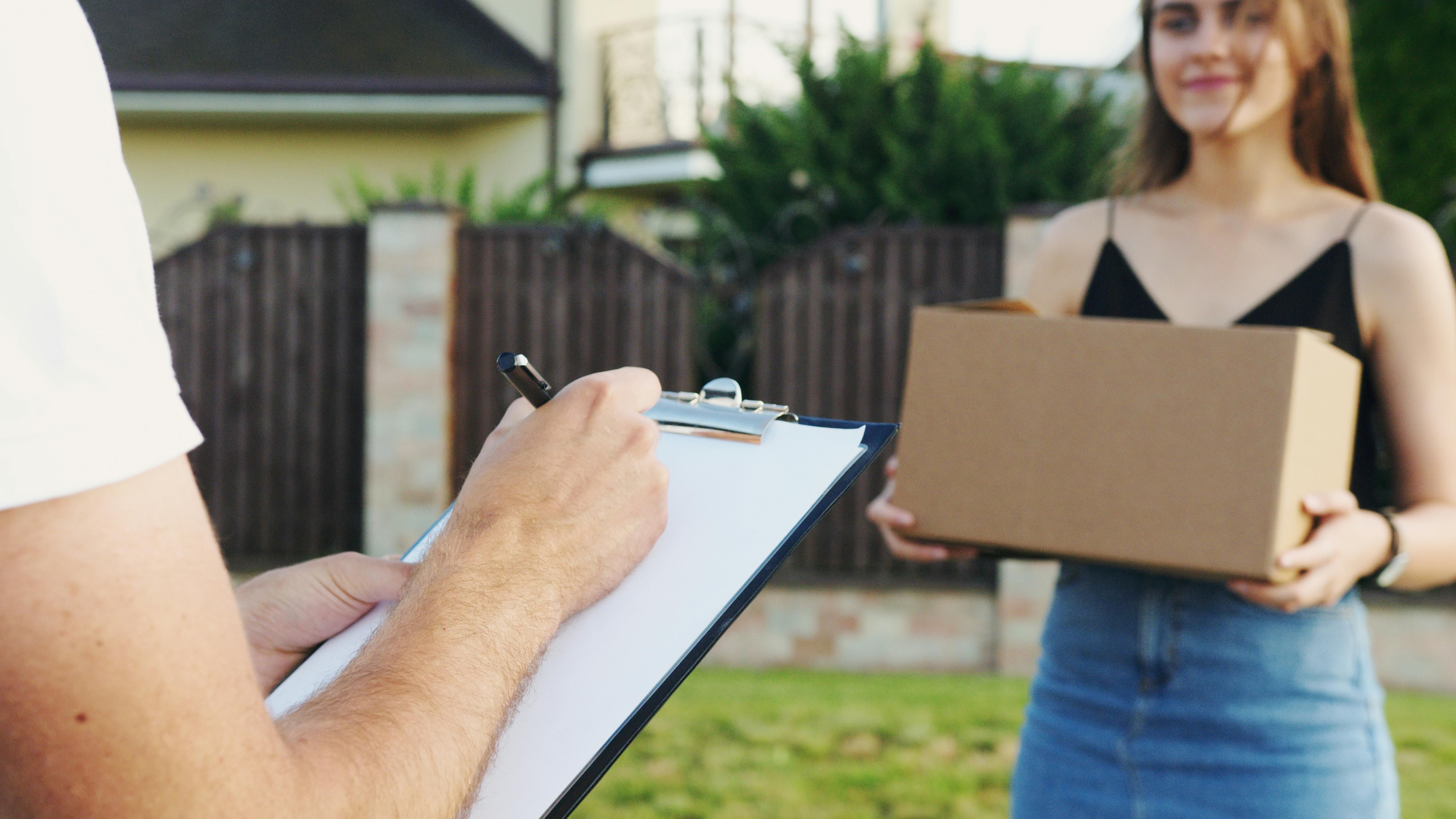 Discreet medication package being delivered